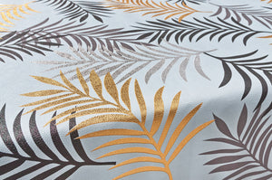Tovaglia Cucina Antimacchia Plastificata 140x200 Cm Palme Metallizzate Copritavolo Tropicale Dis_B