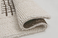 Tappeto Scendiletto Camera Bagno 65x140 cm Shaggy Puro Cotone Assorbente Antiscivolo Beige