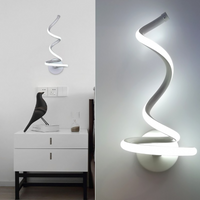 APPLIQUE LAMPADA INTERNO MODERNA PARETE MURO SPIRALE 13W LUCE FREDDA ST-002