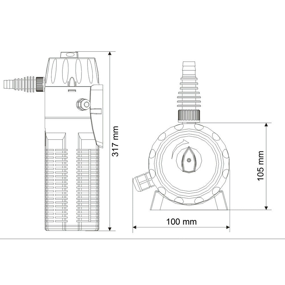 Pompa per acquario o laghetto 2000 litri all'ora 18 watt UVC con chiarificatore 9 watt 16_0002029