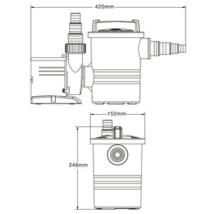 Pompa per piscina 8000 litri orari di circolazione 100 watt con filtro eco 16_0001986