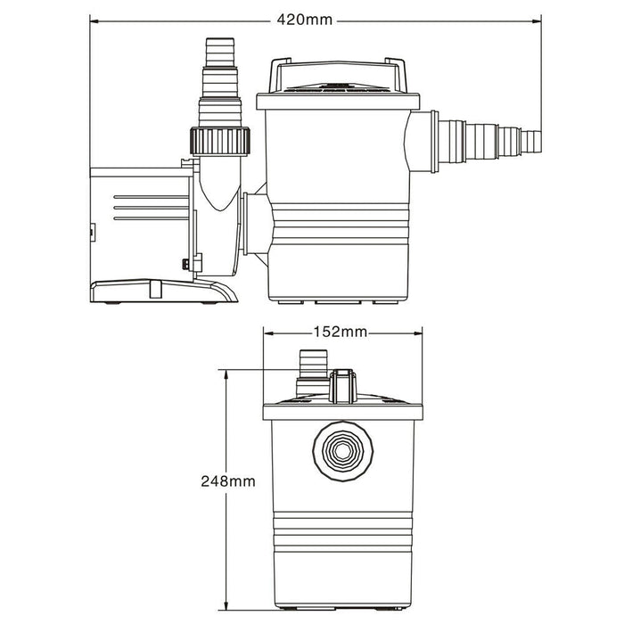 Pompa per piscina 8000 litri orari di circolazione 100 watt con filtro eco 16_0001986