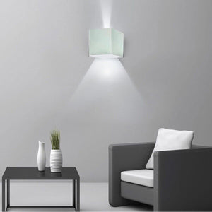 APPLIQUE LED COB LAMPADA PARETE 20W QUADRATO BIANCO FREDDO INTERNO ESTERNO 18