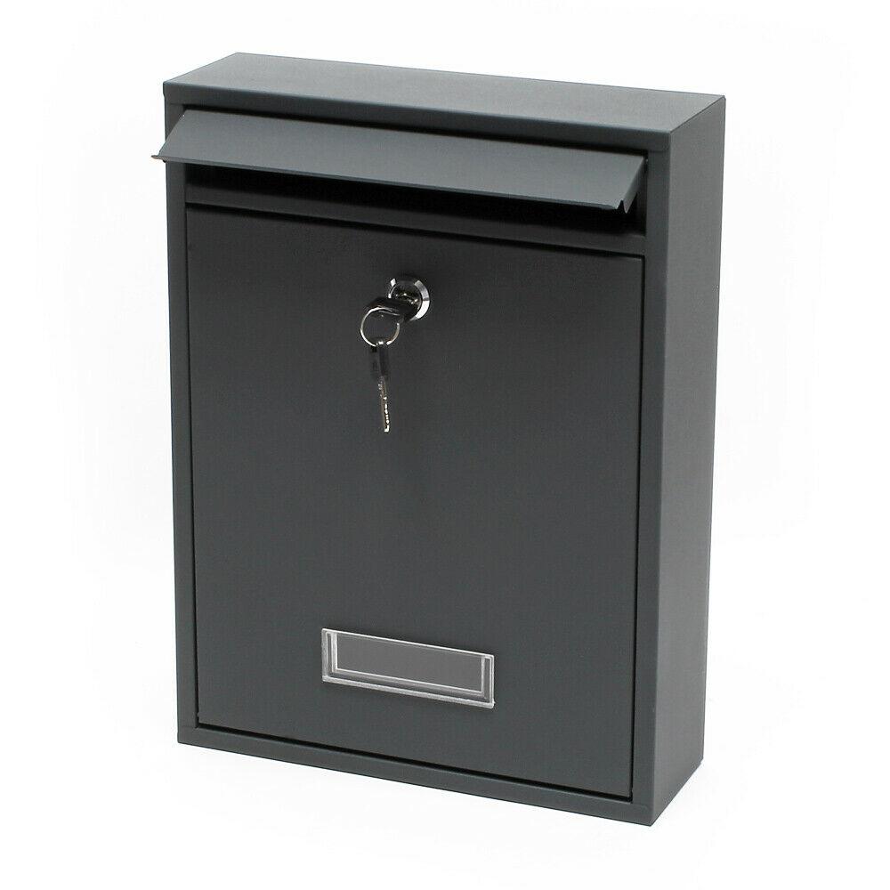 Cassetta postale da muro di design per posta in acciaio zincato antracite 16_0000071