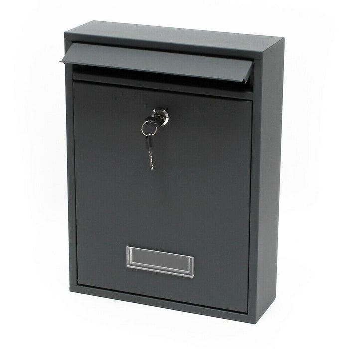 Cassetta postale da muro di design per posta in acciaio zincato antracite 16_0000071