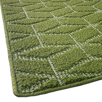 Zerbino Ingresso Interno Esterno Tessuto 3D Antiscivolo Tappeto Casa Assorbente Moderno Verde