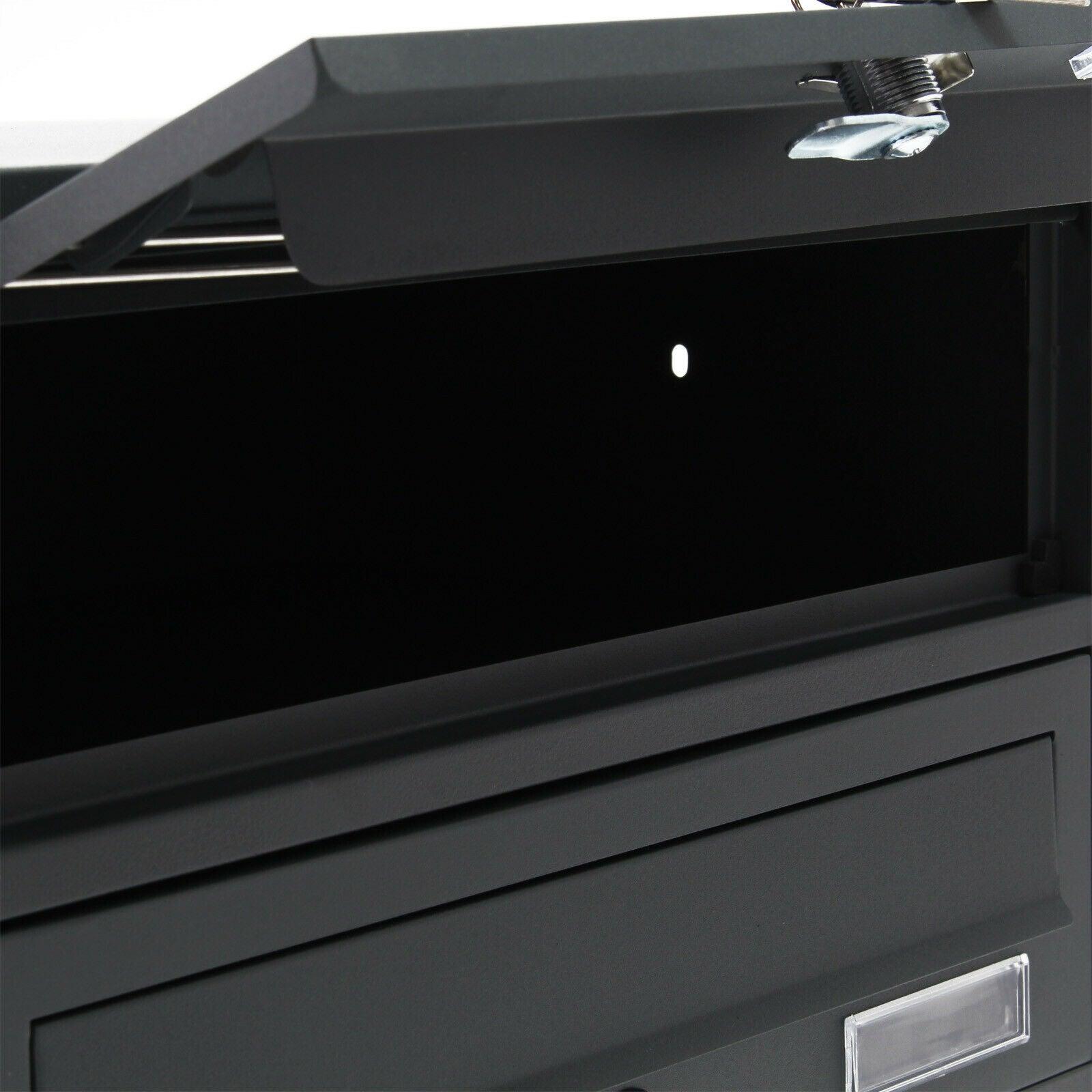 Blocco da 10 cassette postali 2x5 scomparti sovrapposti base di appoggio acciaio zincato antracite 16_0000023