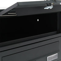 Blocco da 10 cassette postali 2x5 scomparti sovrapposti base di appoggio acciaio zincato antracite 16_0000023