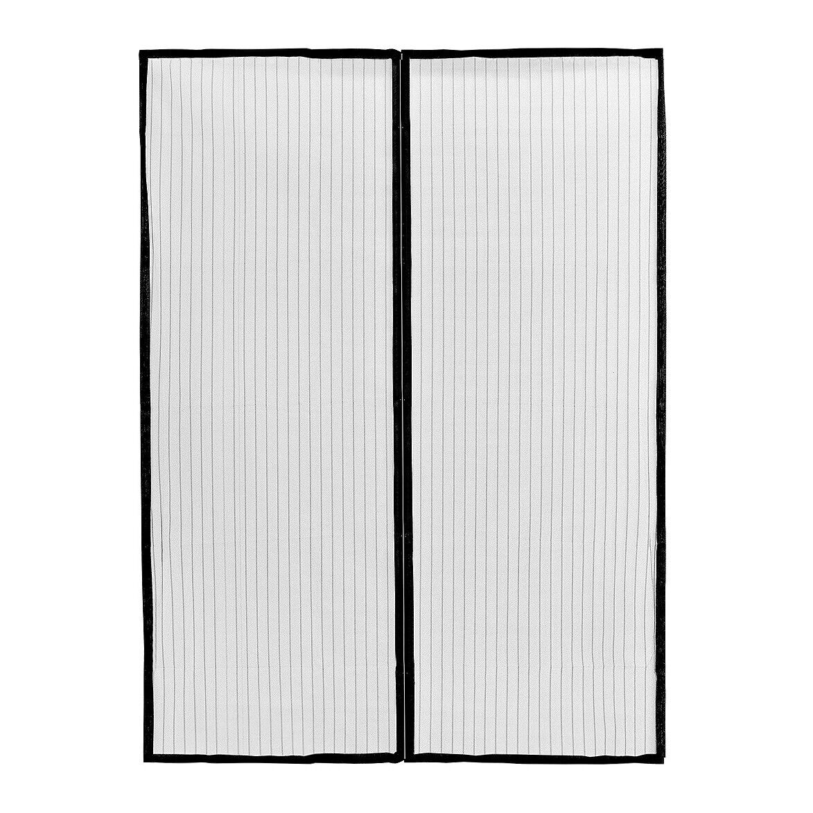 Tenda Zanzariera Magnetica Calamitata 100x160 Cm Nera Universale Porta Finestra Anti Insetti Mosche
