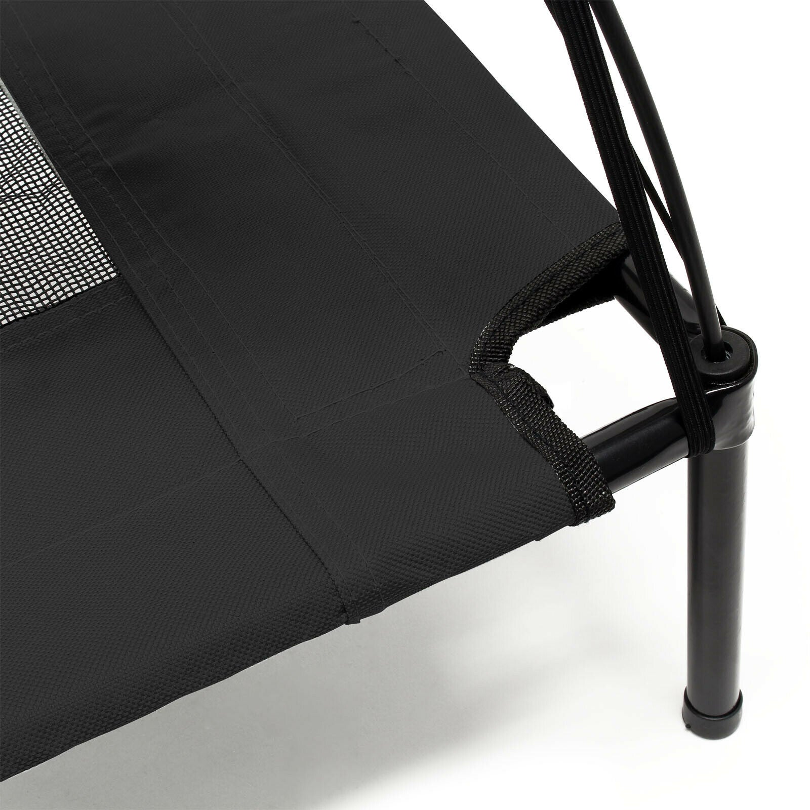Lettino per cani 122 m 30 kg max lettino rialzato protezione solare XL relax nero 16_0000532
