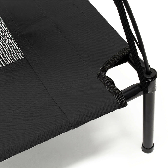 Lettino per cani 122 m 30 kg max lettino rialzato protezione solare XL relax nero 16_0000532