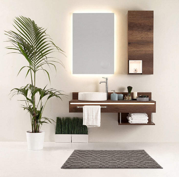 Tappeto Bagno 3D Morbido Assorbente Antiscivolo Lavabile Scendiletto Camera 45x75 Cm Marrone
