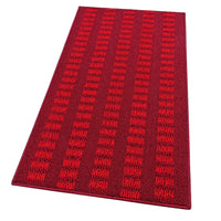 Tappeto Cucina Morbido 3D Assorbente Lavabile Antiscivolo Passatoia Bordata A Righe 57x135 Bordeaux