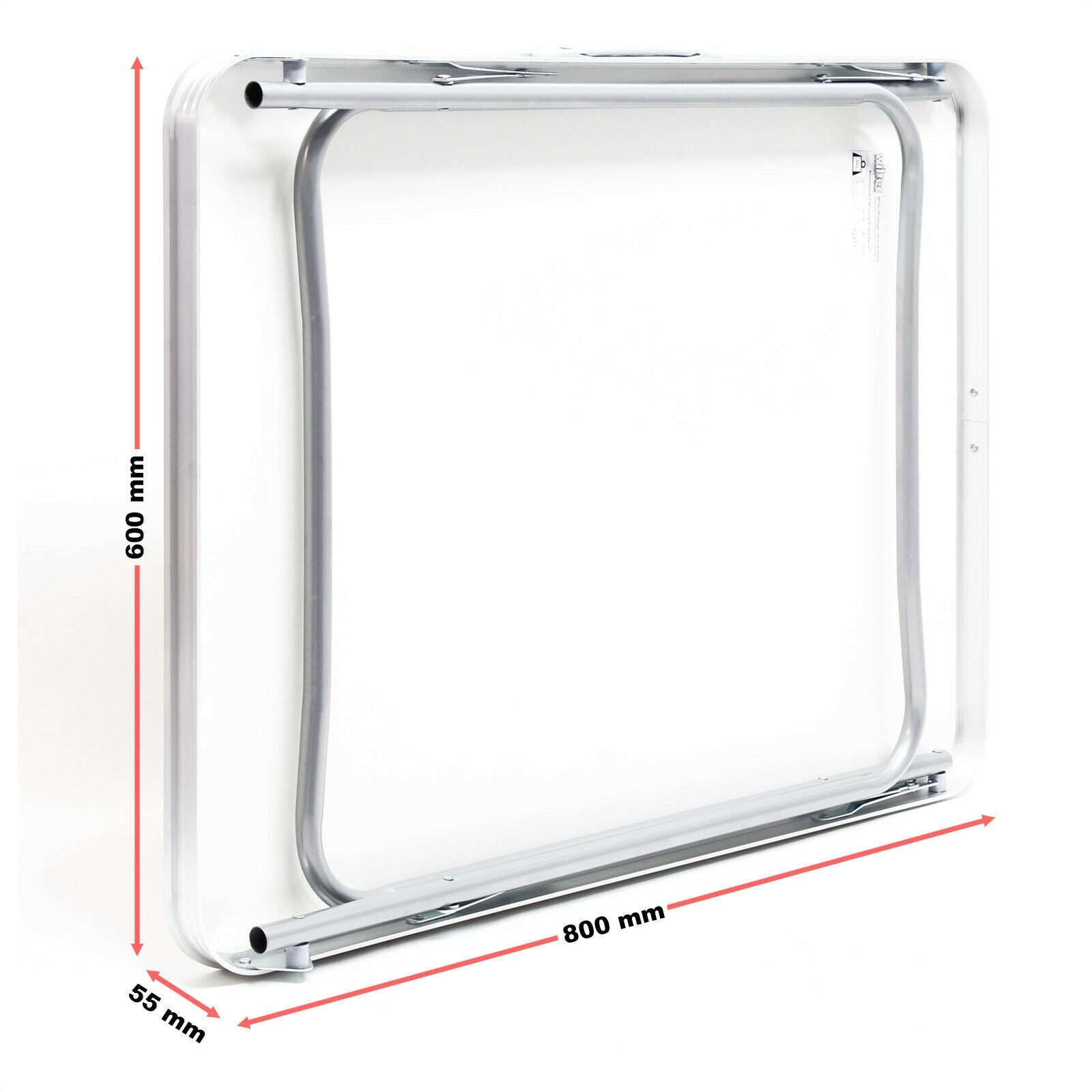 Tavolo pieghevole da campeggio in alluminio da giardino balcone escursionismo pieghevole 80 cm bianco 16_0000541