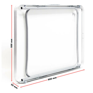 Tavolo pieghevole da campeggio in alluminio da giardino balcone escursionismo pieghevole 80 cm bianco 16_0000541