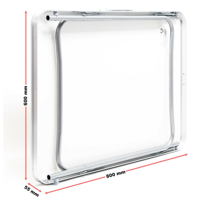 Tavolo pieghevole da campeggio in alluminio da giardino balcone escursionismo pieghevole 80 cm bianco 16_0000541