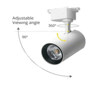 FARETTO DA BINARIO ORIENTABILE 15W LUCE CALDA ROTABILE FARO LED COB DA SOFFITTO
