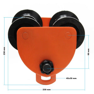 Carrello HD 2000kg regolabile 100-125 mm carrello manuale 16_0002623