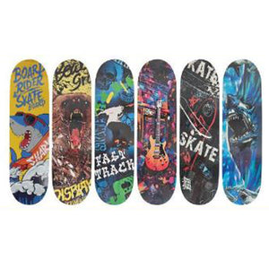 SKATEBOARD SKATE IN LEGNO FANTASIA COLORATO BAMBINI RAGAZZI 70CM 90460