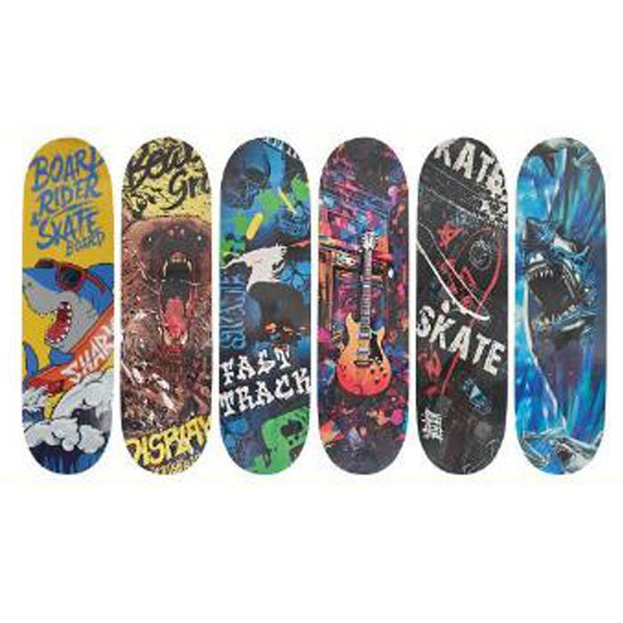 SKATEBOARD SKATE IN LEGNO FANTASIA COLORATO BAMBINI RAGAZZI 70CM 90460