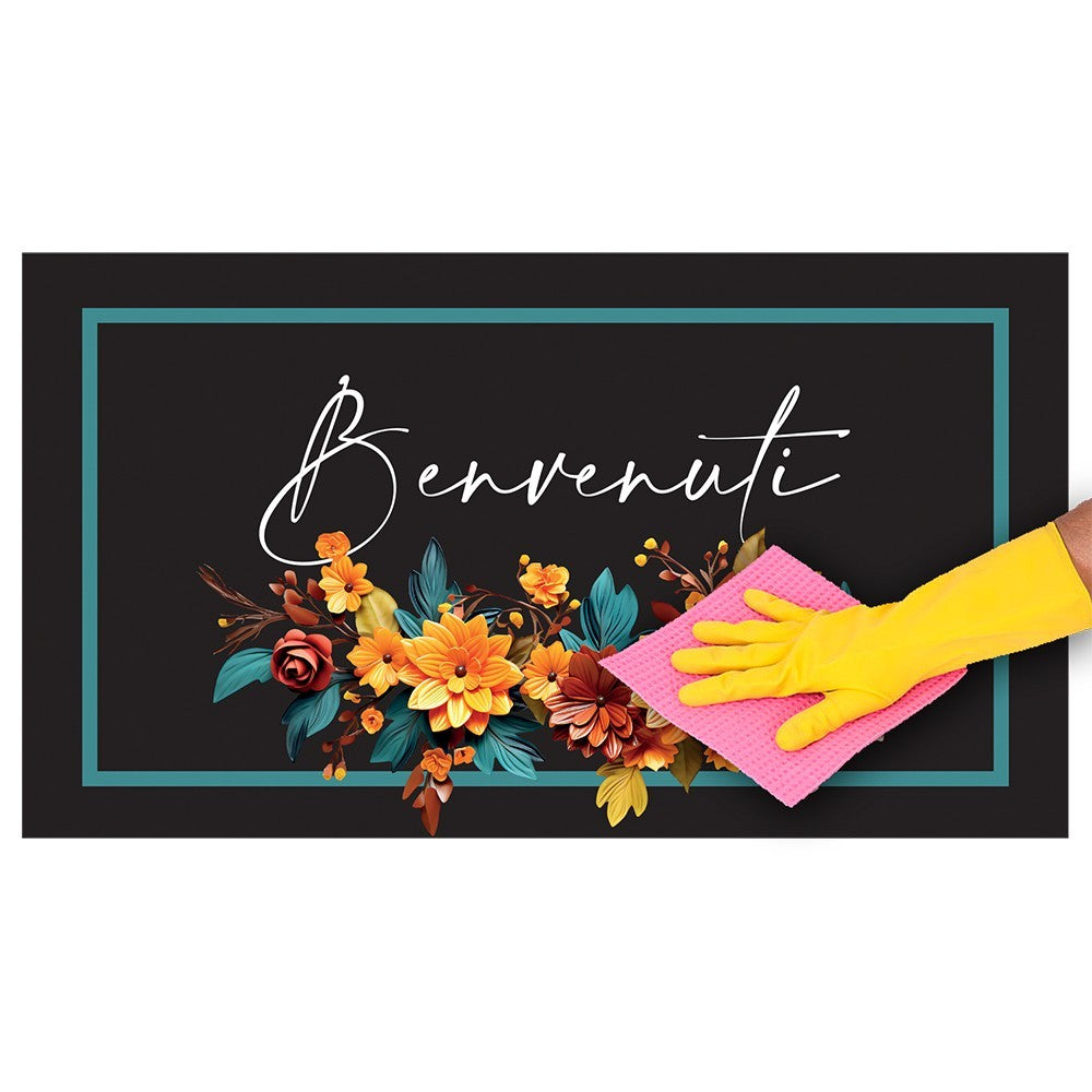 Zerbino Gomma Sostenibile 40X70 Antiscivolo Ingresso Interno Esterno Moderno Dis.E