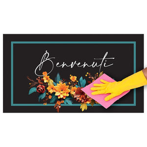 Zerbino Gomma Sostenibile 40X70 Antiscivolo Ingresso Interno Esterno Moderno Dis.E