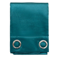 Tenda Porta Finestra 140x280 Cm Raso Sintetico 1 Pannello Coprente Occhielli Acciaio Petrolio