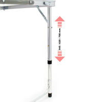 Set tavolo sgabelli da campeggio 120 cm alluminio pieghevole mobili da giardino esterno 16_0002494