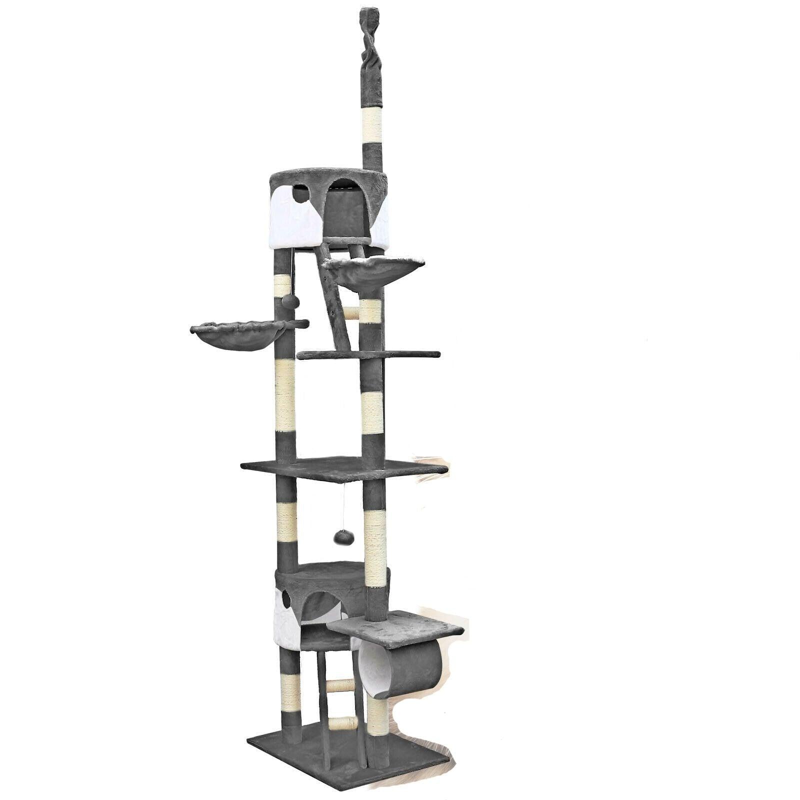 Tiragraffi da soffitto in corda di sisal per tiragraffi XXL grigio e bianco 16_0000020