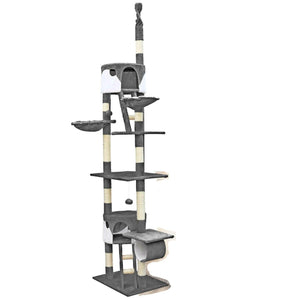 Tiragraffi da soffitto in corda di sisal per tiragraffi XXL grigio e bianco 16_0000020