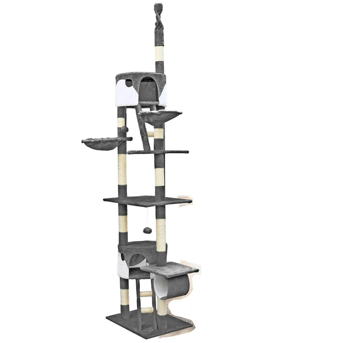 Tiragraffi da soffitto in corda di sisal per tiragraffi XXL grigio e bianco 16_0000020