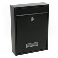 Cassetta postale di design a muro in acciaio zincato nero 16_0000083