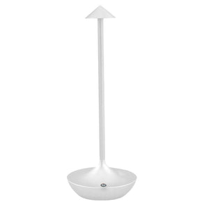 Lampada Touch Led Regolabile Abat Jour Moderna Comodino Tavolo Scrivania No Fili Ricarica Usb Bianca