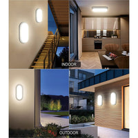 LAMPADA LED PARETE APPLIQUE OVALE 12W LUCE NATURALE 4000K INTERNI ESTERNI FC103