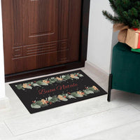 Zerbino Natalizio Gomma Sostenibile 40x70 Cm Asciugapassi Natale Ingresso Antiscivolo Dis.H