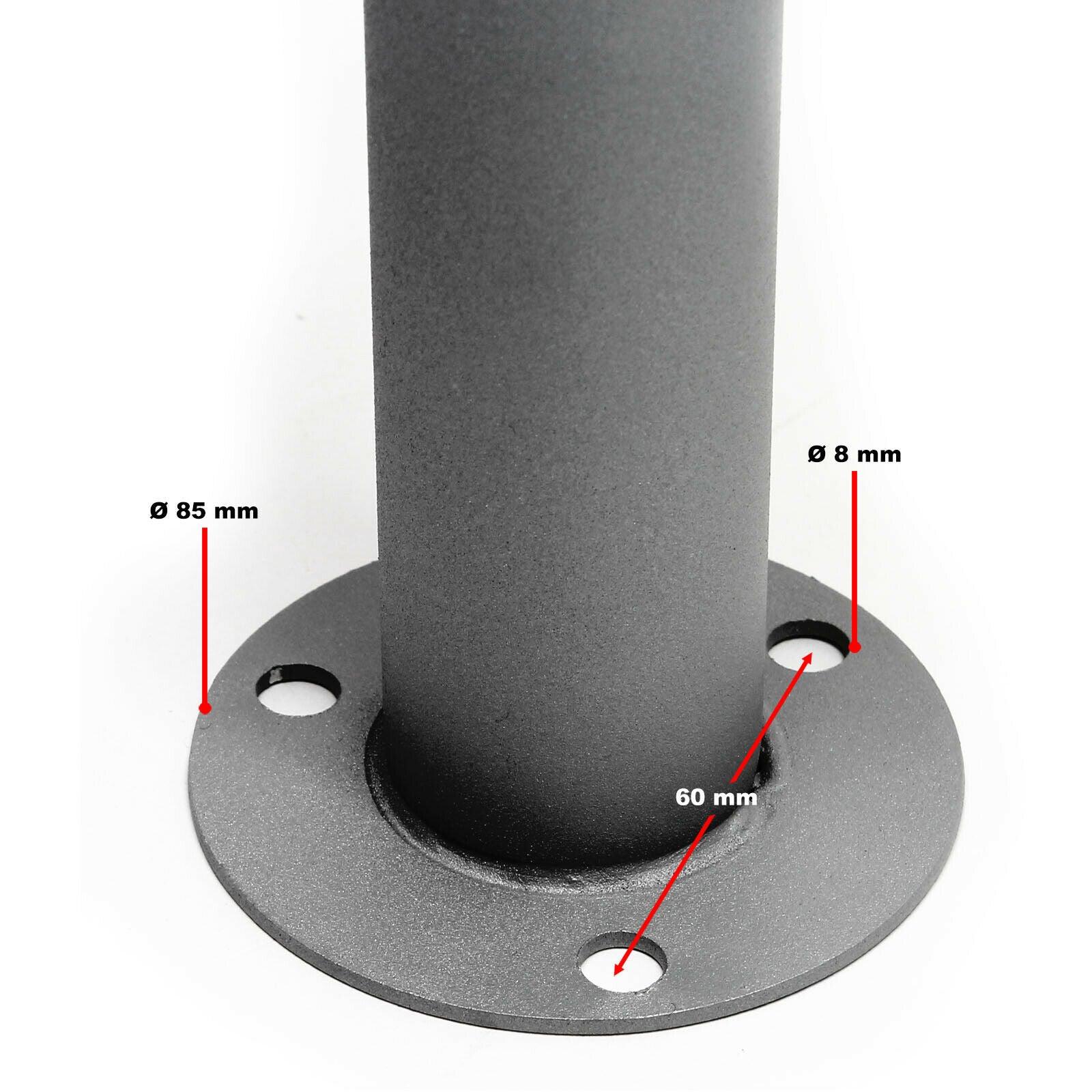 Blocco 4 cassette postali 4 scomparti base supporto posta acciaio zincato 47 x 38,5 x 27 cm antracite 16_0000032