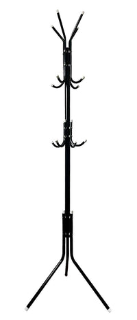Appendiabiti Ingresso 12 Ganci Attaccapanni Nero Metallo Salvaspazio Da Terra Stand Piantana