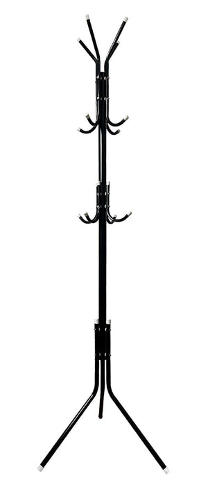 Appendiabiti Ingresso 12 Ganci Attaccapanni Nero Metallo Salvaspazio Da Terra Stand Piantana