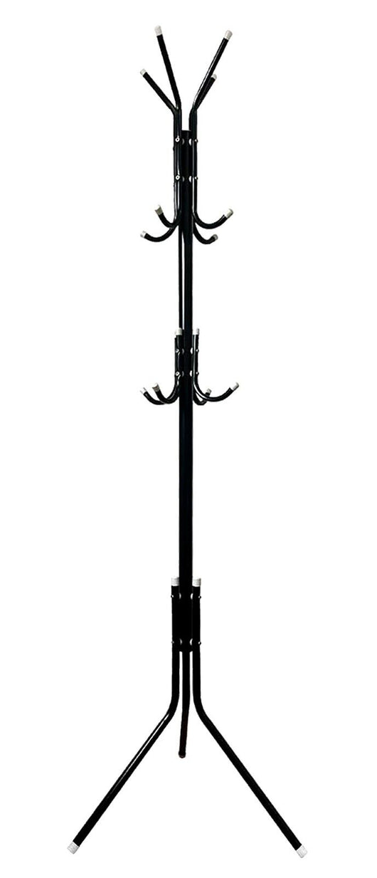 Appendiabiti Ingresso 12 Ganci Attaccapanni Nero Metallo Salvaspazio Da Terra Stand Piantana