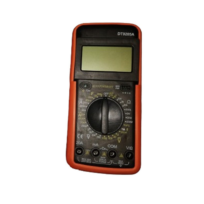 MULTIMETRO DIGITALE TESTER VOLT AMPERE CON CAVI PUNTALI GUSCIO DISPLAY DT 9205A