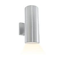 APPLIQUE DA PARETE LED LAMPADA ESTERNO DESIGN MODERNO ALLUMINIO ARGENTO SILVER