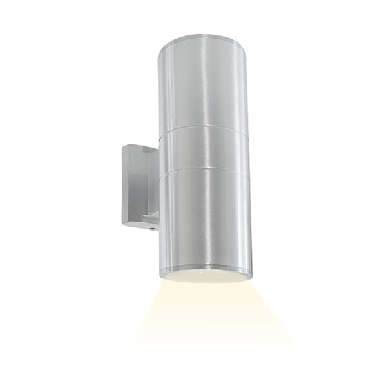 APPLIQUE DA PARETE LED LAMPADA ESTERNO DESIGN MODERNO ALLUMINIO ARGENTO SILVER