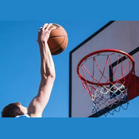 CANESTRO BASKET PALLA PARETE DIAMETRO 45 CM IN METALLO CON RETE 94689