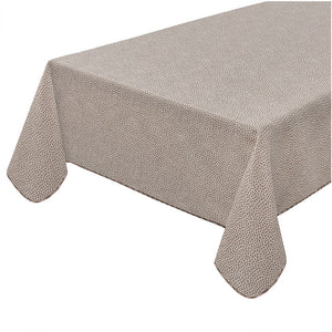 Tovaglia Antimacchia Maculata Bordata Cotone Plastificato Copritavolo Casa Cucina Marrone 120x160 Cm