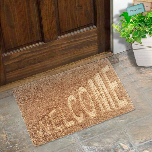 Zerbino Cocco 3D Moderno 40x70 Cm Antiscivolo Tappeto Rettangolare Porta Ingresso Entrata - D