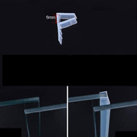 GUARNIZIONE BOX DOCCIA PROFILO F RICAMBIO SILICONE TRASPARENTE 6MM 2MT 74234