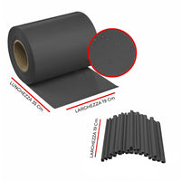 Striscia Banda Frangivista Fasce PVC Rotolo Schermo Privacy Recinzione Balcone Cancello - Antracite