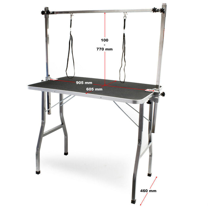 Tavolo da toelettatura regolabile 2 cinghie Tavolo da toelettatura cani e gatti 91 x 61 cm 16_0000537