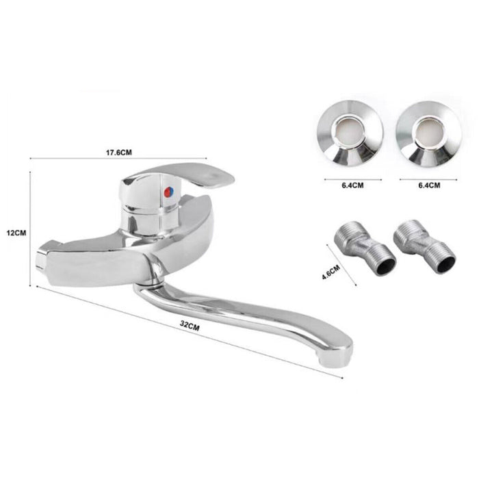 RUBINETTO MISCELATORE CROMATO CASA BAGNO VASCA COMPLETO DI KIT MONTAGGIO JH-8063