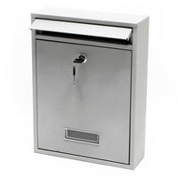 Cassetta postale di design da parete in acciaio zincato argento 16_0000068